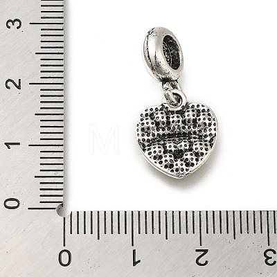 Rack Plating Alloy Crystal Rhinestone European Dangle Charms PALLOY-A009-17AS-1