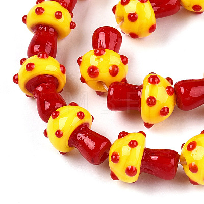 Handmade Lampwork Beads Strands X-LAMP-N024-09I-1