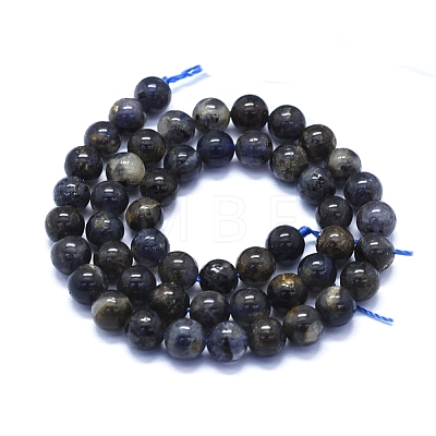 Natural Iolite Beads Strands G-E561-16-8mm-1