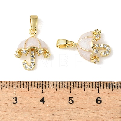 Brass Micro Pave Cubic Zirconia Pendants KK-A290-05G-01-1