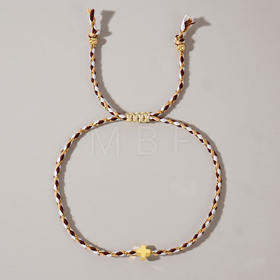 Mother's Day Adjustable Brass Bead Braided Bead Bracelets YE2550-9-1