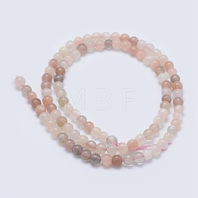 Natural Multi-Moonstone Beads Strands G-I206-43-4mm-1