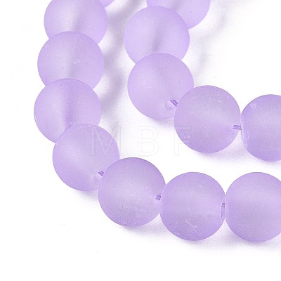 Baking Paint Transparent Glass Bead Strands GLAA-S031-8mm-25-1