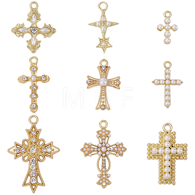 18Pcs 9 Styles Alloy Pendants FIND-SC0023-60-1