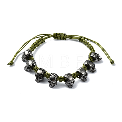 Adjustable Alloy Braided Beads Bracelets BJEW-JB10916-1