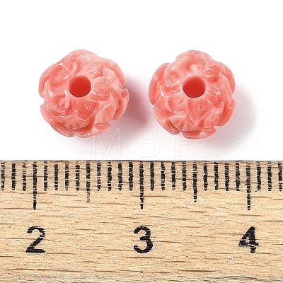 Synthetic Shell Dyed Carved Beads SHEL-H005-19-1