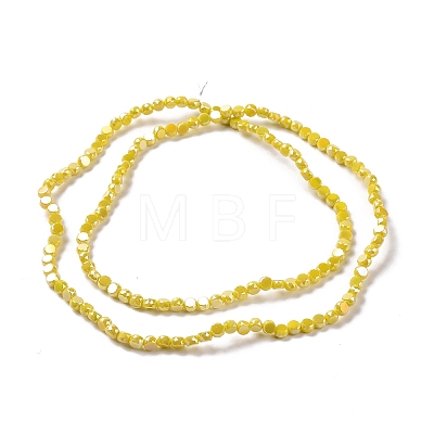 Electroplate Glass Beads Strands GLAA-E036-04D-1