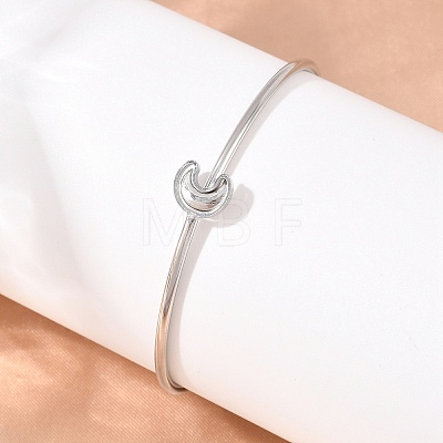304 Stainless Steel Bangles for Women BJEW-N040-01A-P-1