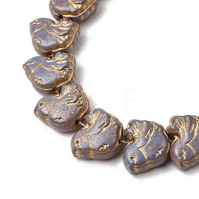 Painted Glass Beads Strands GLAA-Z021-10E-1
