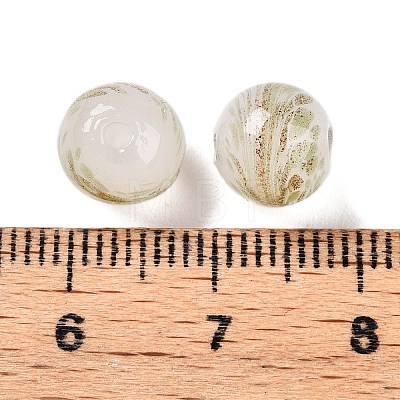 Handmade Gold Sand Lampwork Beads LAMP-T023-04B-02-1