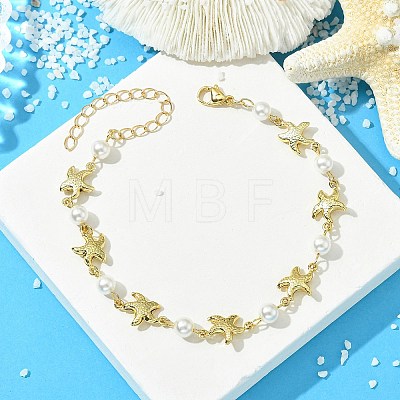 Ocean 304 Stainless Steel Sea Animals Link Chain Anklets for Women AJEW-AN00823-02-1