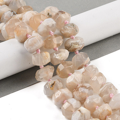 Natural Cherry Blossom Agate Beads Strands G-P535-I02-01-1