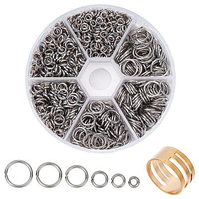 Stainless Steel Open Small Jump Rings For Jewelry Making Diameter 4/5/6/8/9/10mm Wire STAS-PH0004-01-M-1