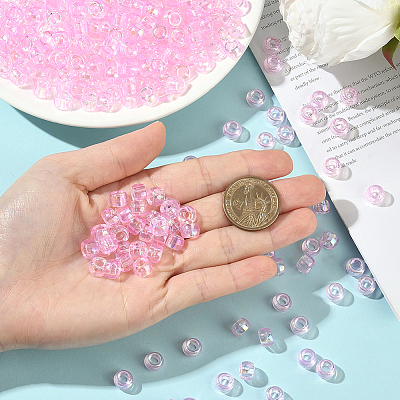 500Pcs UV Plating Acrylic Beads OACR-SP0001-85A-1