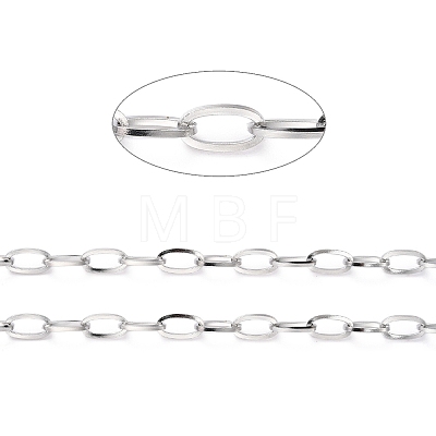 304 Stainless Steel Paperclip Chain CHS-H031-06P-1