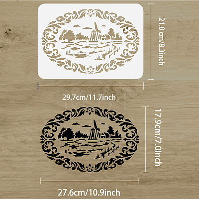 Plastic Drawing Painting Stencils Templates DIY-WH0396-408-1
