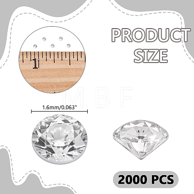 Cubic Zirconia Cabochons ZIRC-HY0001-20A-1