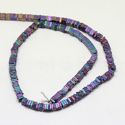 Electroplate Non-magnetic Synthetic Hematite Heishi Beads Strands G-J171B-4x4mm-M-1