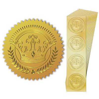 Self Adhesive Gold Foil Embossed Stickers DIY-WH0211-381-1