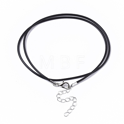 Waxed Cotton Cord Necklace Making X-MAK-S032-1.5mm-B01-1