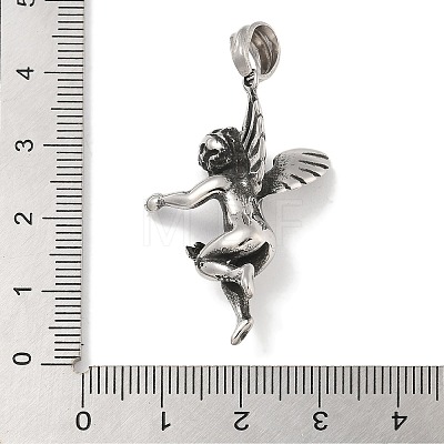 Retro 304 Stainless Steel Pendants STAS-Z097-08AS-1