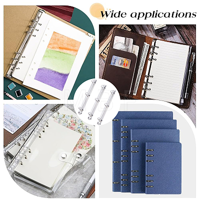 Iron Notebook 3-Ring Loose Leaf Book Binder Hinged Clamp FIND-WH20007-15B-P-1