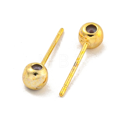 Brass Stud Earring Findings KK-U006-01G-02-1