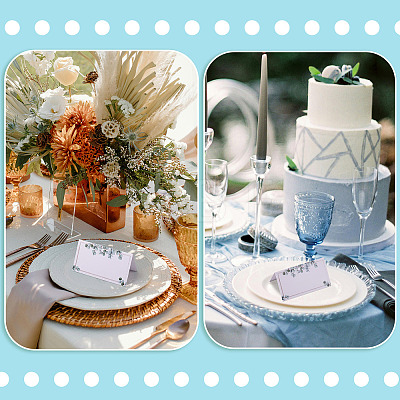 80Pcs Rectangle Paper Table Place Cards AJEW-TA0003-64B-1