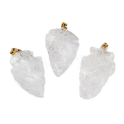 Raw Rough Natural Quartz Crystal Pendants G-G162-01G-03-1