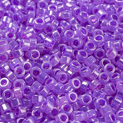 Electroplate Transparent Glass Seed Beads SEED-S042-16A-03-1
