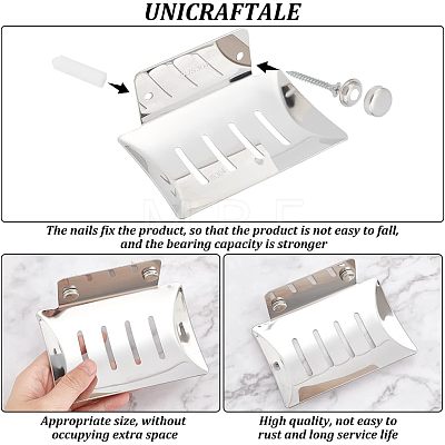 Unicraftale 304 Stainless Steel Soap Dishes AJEW-UN0001-24P-1