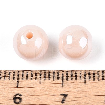 Electroplate Round Glass Beads Strands EGLA-T029-07J-1