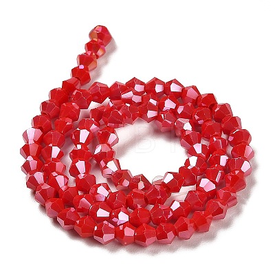 Opaque Solid Color Electroplate Glass Beads Strands X1-GLAA-F029-P4mm-A02-1