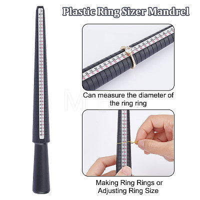 Plastic Ring Sizer Mandrel TOOL-WH0051-84-1