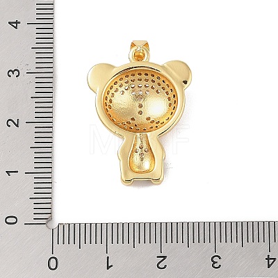 Brass Micro Pave Cubic Zirconia Pendants KK-E111-42G-01-1