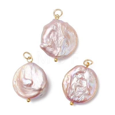 Natural Baroque Pearl Keshi Pearl Pendants PALLOY-JF04629-01-1