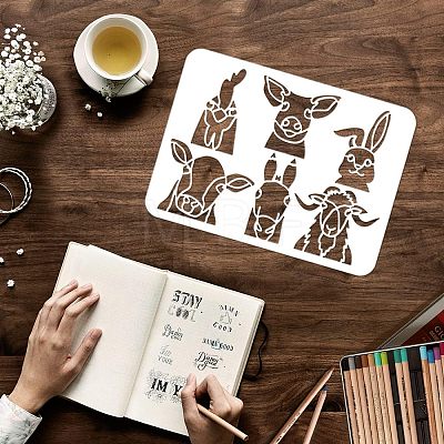 Large Plastic Reusable Drawing Painting Stencils Templates DIY-WH0202-506-1