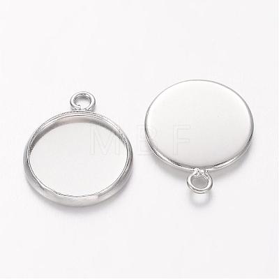 Brass Pendant Cabochon Settings KK-B534-D-P-NF-1