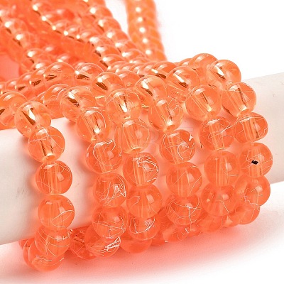 Drawbench Transparent Glass Beads Strands GLAD-Q012-6mm-08-1