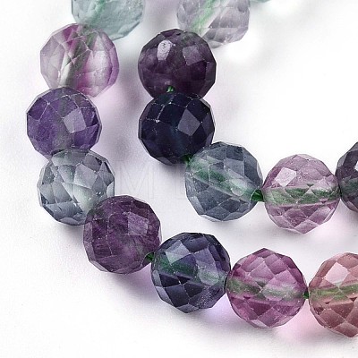 Natural Rainbow Fluorite Beads Strands G-S345-6mm-29-1