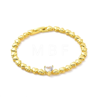 Micro Pave Cubic Zirconia Link Bracelets BJEW-F438-01G-1