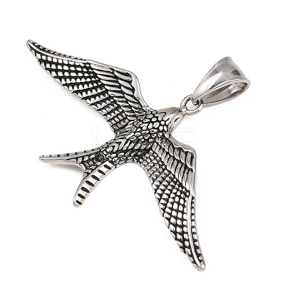 304 Stainless Steel Big Pendants STAS-C164-04AS-1