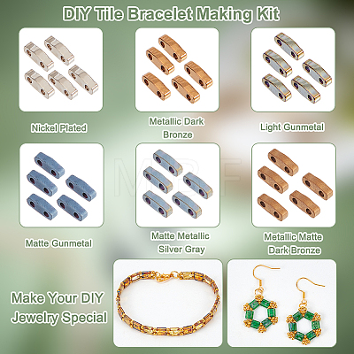  DIY Tile Bracelet Making Kit DIY-NB0009-11-1
