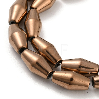 Electroplated Synthetic Non-magnetic Hematite Beads Strands G-Z032-B02-02F-1