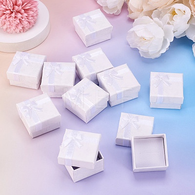 Square Paper Jewelry Ring Gift Boxes with Bowknot CON-TAC0010-80E-1