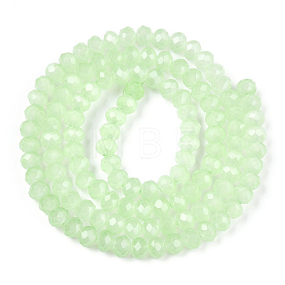 Baking Painted Imitation Jade Glass Bead Strands DGLA-A034-J6MM-A03-1