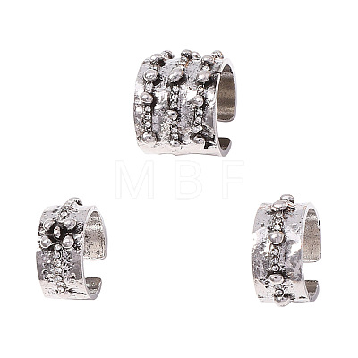 Zinc Alloy Rhinestone Cuff Open Rings Set FS-WGB6ABE-02-1
