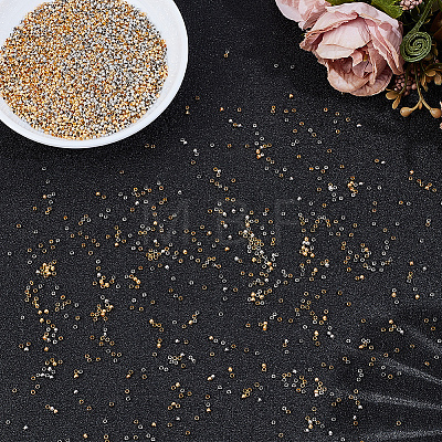6000Pcs 2 Colors Brass Crimp Beads KK-PA0001-15-1