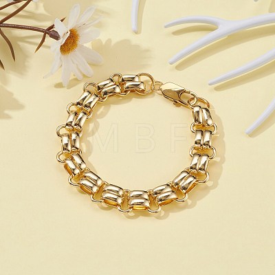 Unisex Brass Link Chain Bracelets BJEW-JB06307-1