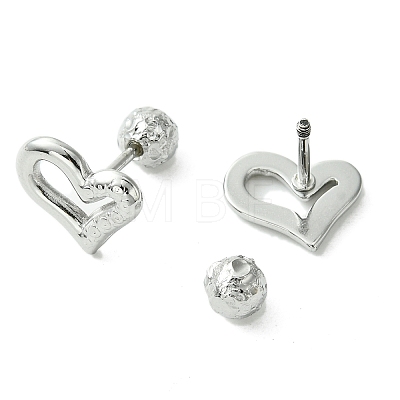 Non-Tarnish Ion Plating(IP) 304 Stainless Steel Ear Studs EJEW-Q801-13P-1